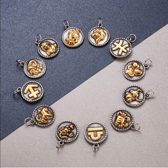 βοΈ LIBRA zodiac sign silver & gold stainless steel wrap around necklace - Picture 9 of 12